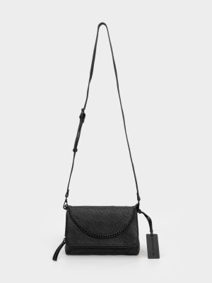 Joni East/West Quilted Flap Crossbody Bag